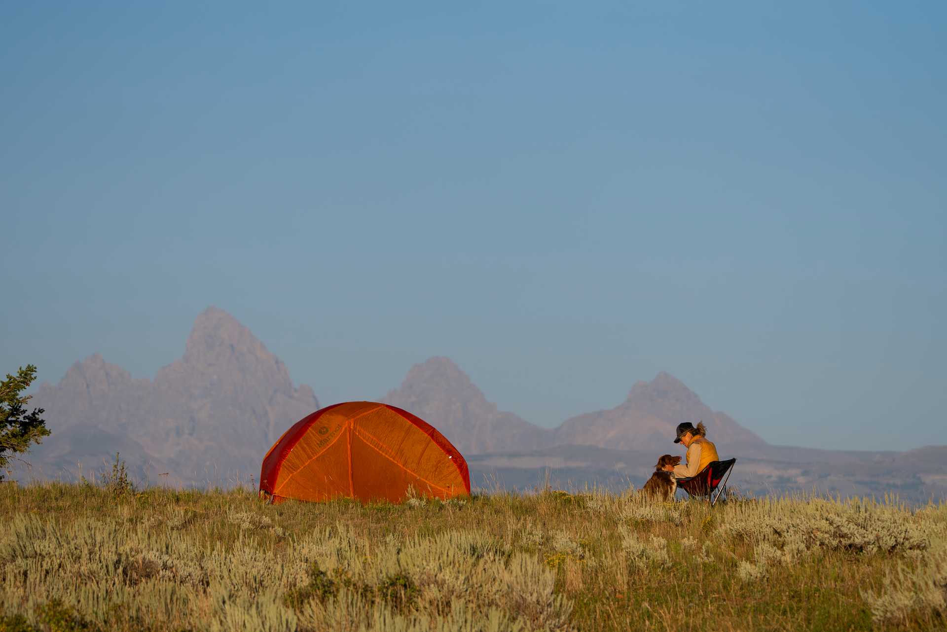 Camp in Teton Valley.