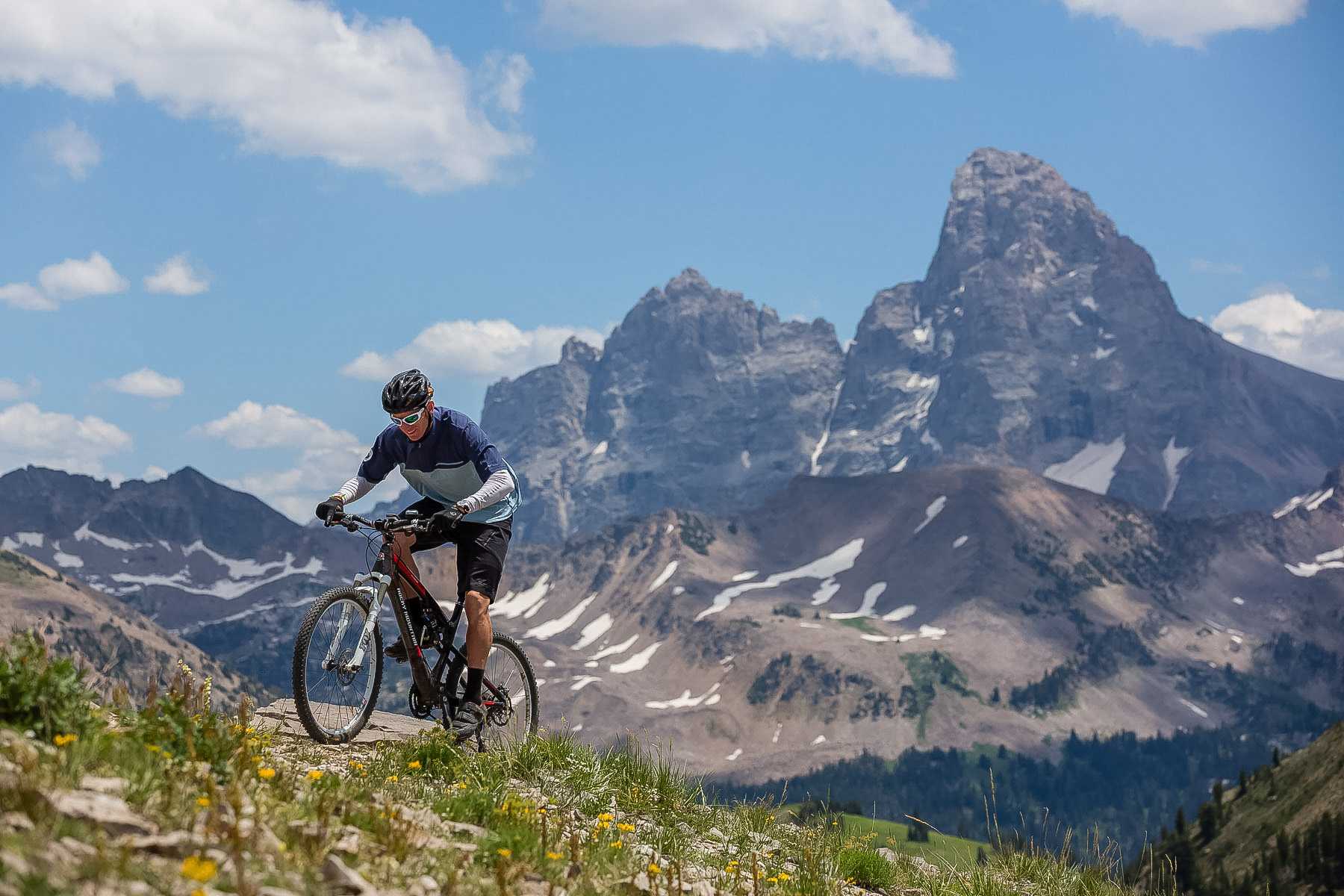 Man Mountain biking at Grand Targhee Resort