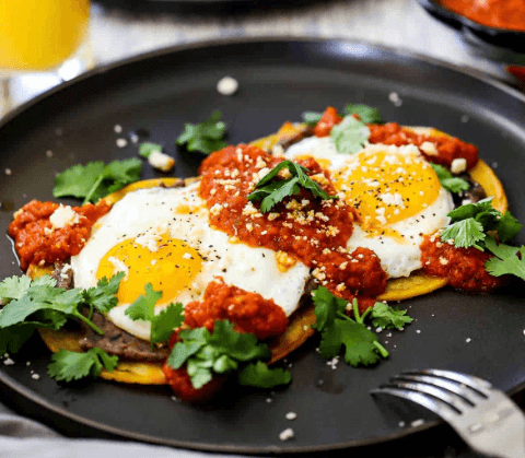 Huevos Rancheros is a specialty at Provisions in Driggs Idaho in Teton Valley.